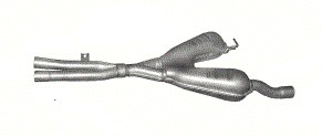 Средний глушитель BMW 5 E 39 объём 2.2+2.5+3.0 00-03