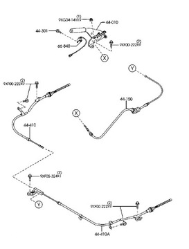 фото thumb №2, Трос тормоза ручного правая tribute mazda