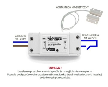 Sonoff Wi-Fi GATE с датчиком открытия HomeKit