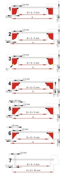 ВНУТРЕННИЕ КАССЕТНЫЕ РОЛЬСТАВНИ AL, размеры: 51x150 A