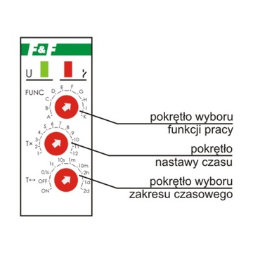 PRZEKAŹNIK CZASOWY 1P 8A 24V DC F&F PCS-516DUO