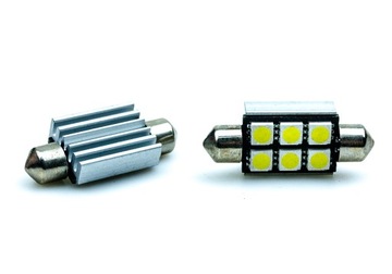 6 светодиодных ламп C5W C10W SMD Can Bus