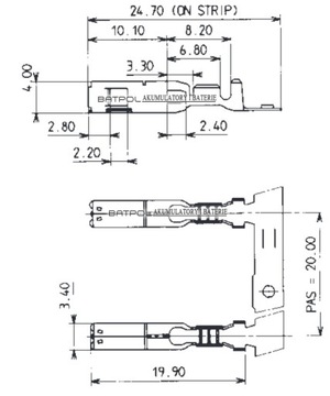 Гнездовой разъем SICMA 2,8 мм FIAT RENAULT