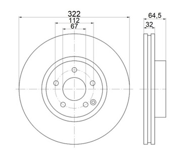 MIKODA 1470 GT MERCEDES E C207 ПЕРЕДНИЕ ДИСКИ 322мм MHZ РАСПРОДАЖА