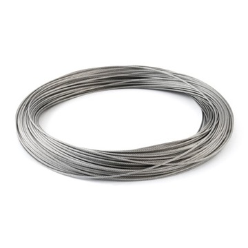 Lina linka stalowa NIERDZEWNA INOX Kwasoodporna splot 7x19 2mm 40m