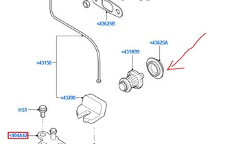 НАКЛАДКА ЗАМКА ЗАДНЕГО КАПОТА FOCUS MK1 ОРИГИНАЛ