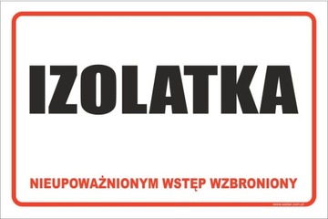 TABLICZKA IZOLATKA 30X20 CM - PRODUCENT