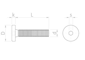 10 винтов M6x25 мм с потайной головкой, черный мебельный винт с метрической резьбой