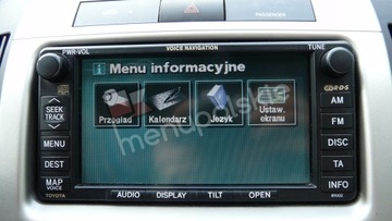 POLSKIE MENU NAWIGACJA TOYOTA MAPA LAND CRUSIER V8