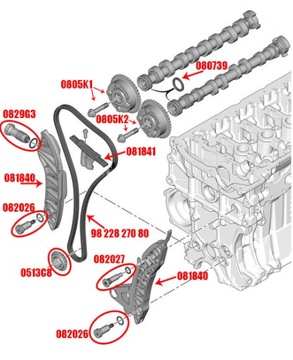 ГРМ PEUGEOT 207 208 308 508 RCZ 1.6 THP VTI OE