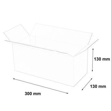КАРТОННАЯ КОРОБКА 300х130х130мм С ЗАСЛОНКОЙ 400г - 20 шт.