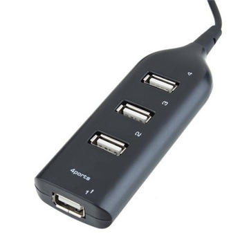 HUB SLIM 4 порта USB С КАБЕЛЕМ USB 2.0 — НОУТБУК