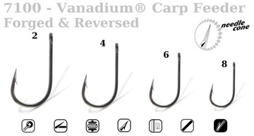 10 x VMC CARP FEEDER 7100BN ВАНАДИЕВЫЙ КРЮК № 4