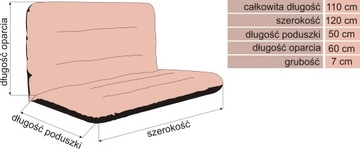 PODUSZKA na Huśtawkę lub Ławkę Ogrodową 120 cm