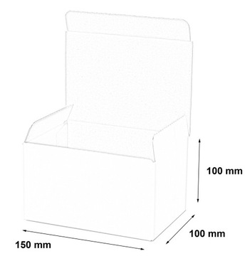 PUDEŁKO KARTON 150x100x100 BIAŁE fefco 215 -100szt