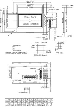 ART New LCD 128x64-MN со светодиодной подсветкой Белый/КК