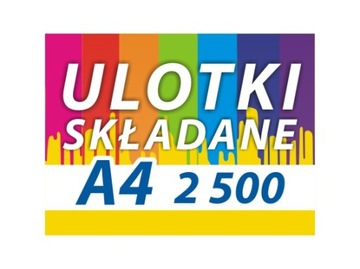 ЛИСТОВКИ А4 2500 ШТ. 130Г ЛИСТОВКА СЛОЖЕННАЯ ДЛЯ DL/A5