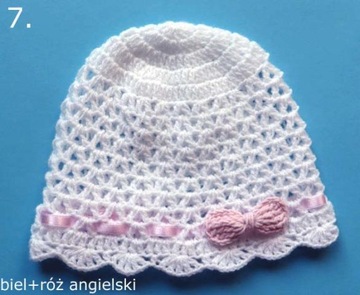 КРЕЩЕННАЯ ШАПКА крючком, ручная работа, 38-40 см.