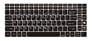 ЛАМИНИРОВАННЫЕ наклейки на всю QWERTY PL клавиатуру