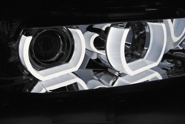 Передние фонари BMW E90 E91 LED Ангельские глазки 3D кольца