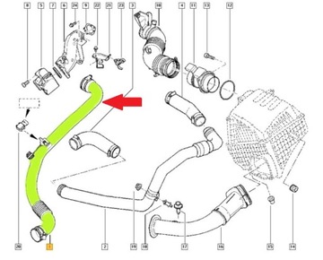 ТРУБКА ИНТЕРКУЛЕРА RENAULT LAGUNA II 8200730597