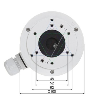 МОНТАЖНАЯ КОРОБКА ДЛЯ КАМЕРЫ DS-1280ZJ-XS HIKVISION