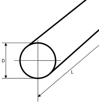 Pręt poliamid wałek fi 40x500mm PA6-G żółty