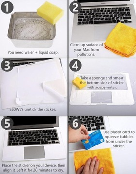 Miasto MacBook Air 13 A2179 Naklejka 3 szt MacGuard