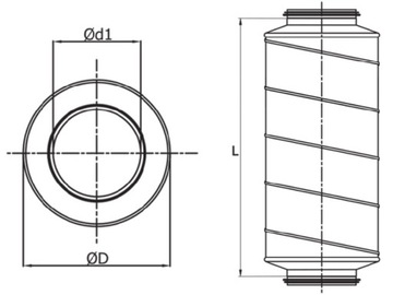 АКУСТИЧЕСКИЙ ГЛУШИТЕЛЬ 200/900 RIGID SPIRO