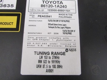 фото thumb №4, Радио cd toyota auris 07r