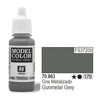 Vallejo Model Color 70.863 GUNMETAL GREY 17 ml