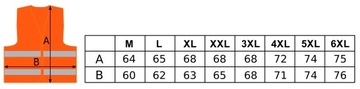 ODBLASKOWA KAMIZELKA NAPIS SŁUŻBA PORZĄDKOWA 4XL