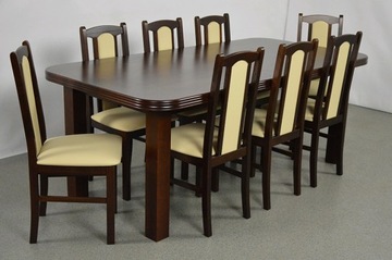 Деревянный комплект SOLID TABLE до 3м и 8 СТУЛЬЕВ