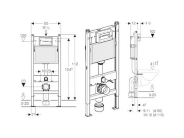 GEBERIT UP100 ROCA GAP FRAME CLEAN RIM BOARD БЕЗ НЕТ