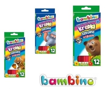 Карандаши BAMBINO, треугольные, 12 цветов, 038 W-wa