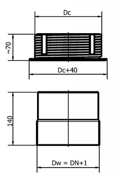 Вставка для керамических дымоходов WKC 180/200 DARCO