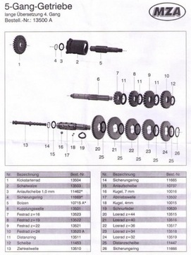 SIMSON TUNING SPORTS КОРОБКА ПЕРЕДАЧ LONG 5 МЗА