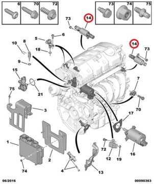 OE PSA ИЗМЕНЯЕМАЯ ФАЗА ГРМ PEUGEOT 1.4/1.6 (EP3/EP6)