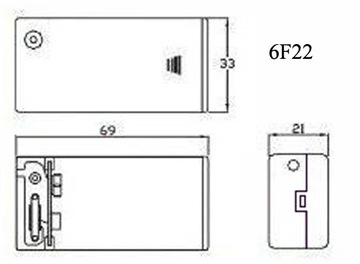 Крышка переключателя батарейной корзины 9V 6F22 (318