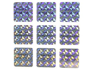 16x16mm hologram tetragon 1000szt TWÓJ NADRUK
