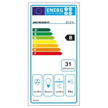 КУХОННАЯ ВЫТЯЖКА 60см ДЫМОХОД BT-210 BERDSEN