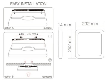 Панель LEDline EasyFix 24Вт 2150лм 2700К теплая