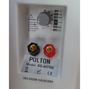 POLTON BS-40 TRC КОЛОНКА 40Вт 100В 8Ом ЧЕРНАЯ