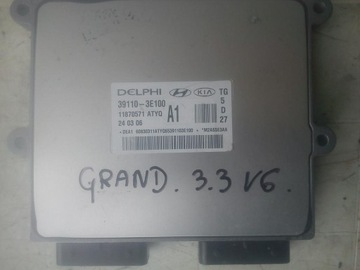 Hyundai grandeur 3.3 v6 07r комп'ютер 39110-3e100 фото №1