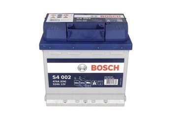Аккумулятор bosch серебро s4002 52ah 470a права+ -, фото