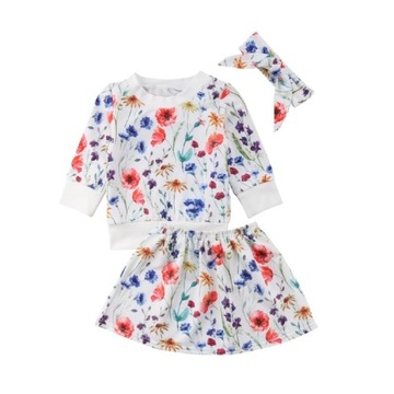 Complete for girls jacket skirt clamp flowers set 74, фото