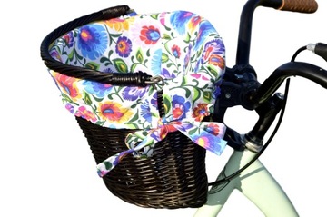Basket bicycle front wicker cuda colorful, фото