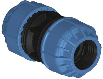 Pe double connector 25x25 on rure pe 25mm skrecana iw033, фото