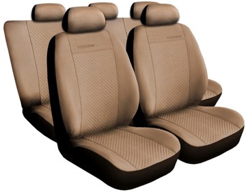 Cover on front seat automobile - decorative overlay artificial leather versatile, фото