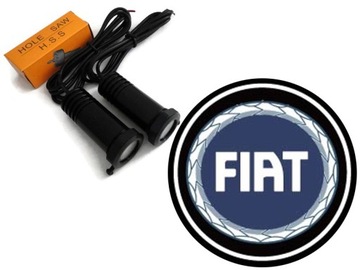 Welcoming light logo fiat super powerful 2x7w, фото